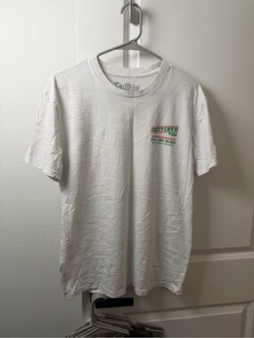 Butter White Short-Sleeve Pocket Tee with Green & Red Logo